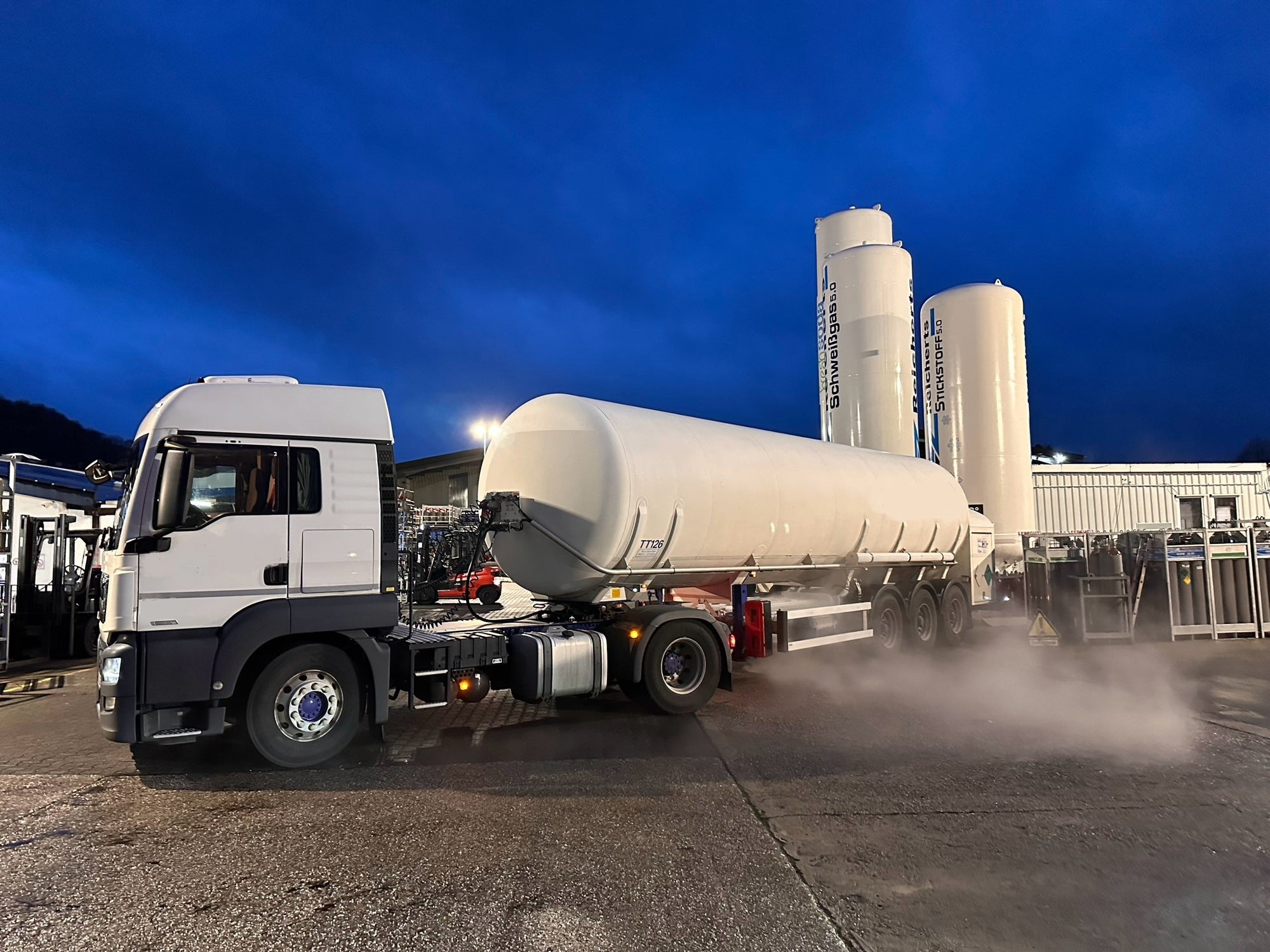 Belieferung des Lager Overath mit Tiefkaltengasen