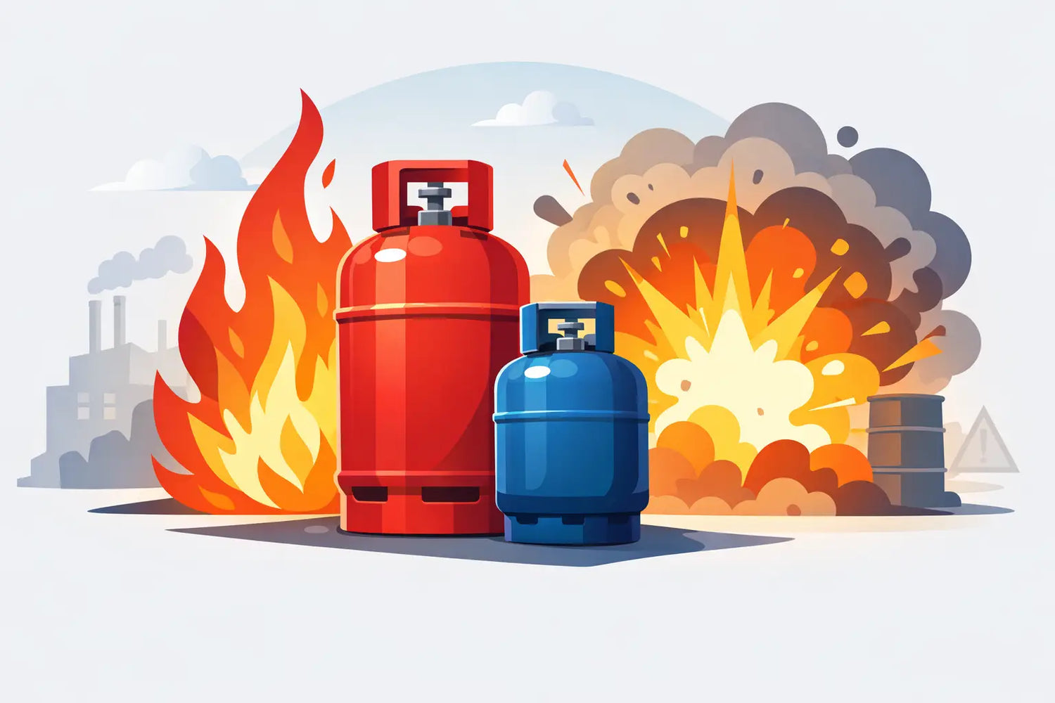 Erhöhen Gasflaschen die Brand- oder Explosionsgefahr?