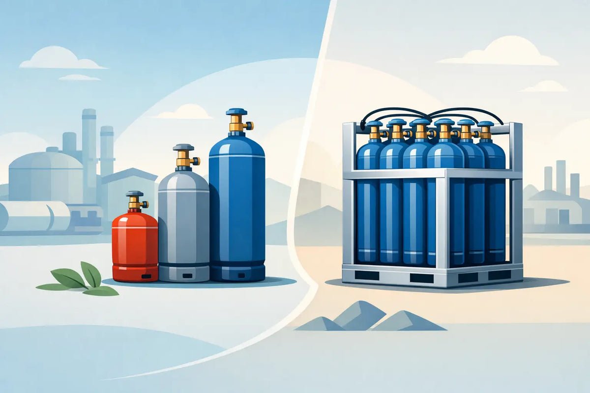 Gasflaschen oder Bündel: Was passt zum Betrieb?