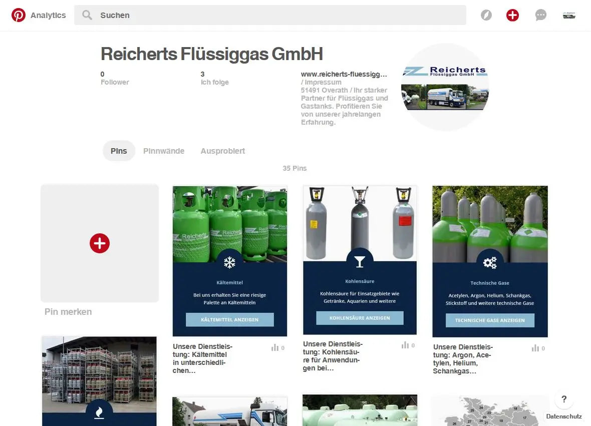 Reicherts Flüssiggas ist nun auch bei Pinterest zu finden! - Reicherts Flüssiggas GmbH