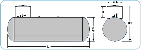 Gastank 2750 Liter 1,2 to.