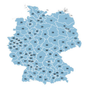 Deutschlandkarte Flüssiggas Versorgungsnetz