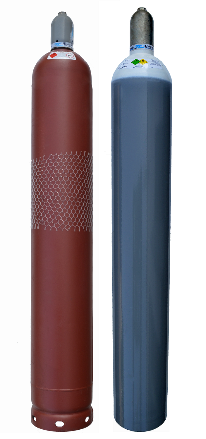 Acetylen + Sauerstoff Pärchen 50 Liter gefüllt