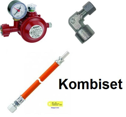 Kombiset für Gasinstallation mit Schlauch und Regler