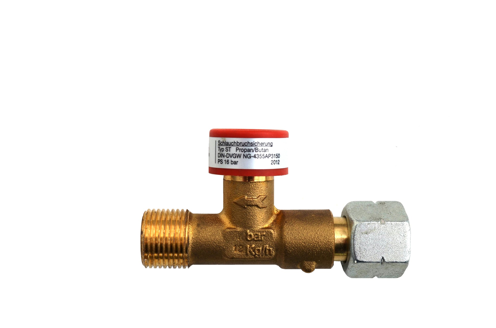 Schlauchbruchsicherung 4 bar für 12 kg Gasflasche