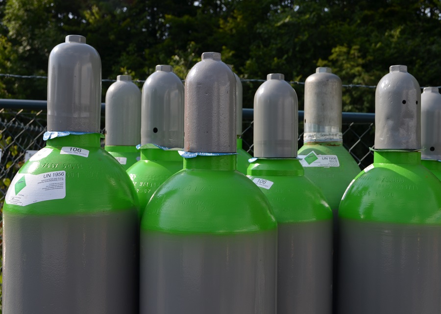 Schutzgas Gasflaschen Lager